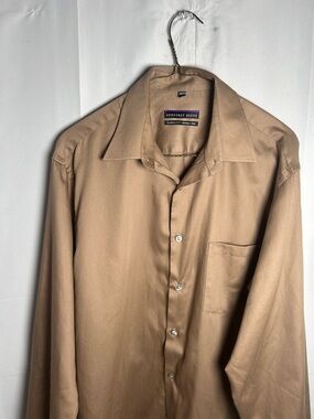 Geoffrey Beene Men's Camel Tan Long-Sleeve Dress Shirt